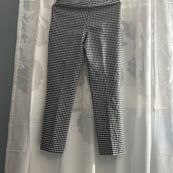 Joseph Ribkoff Sz 8 Black White Gingham Check Ankle Pants Ankle Cropped - Picture 3 of 4